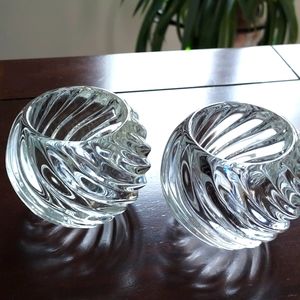 PARTYLITE 2 Illusions Swirl Votive Candle Holders